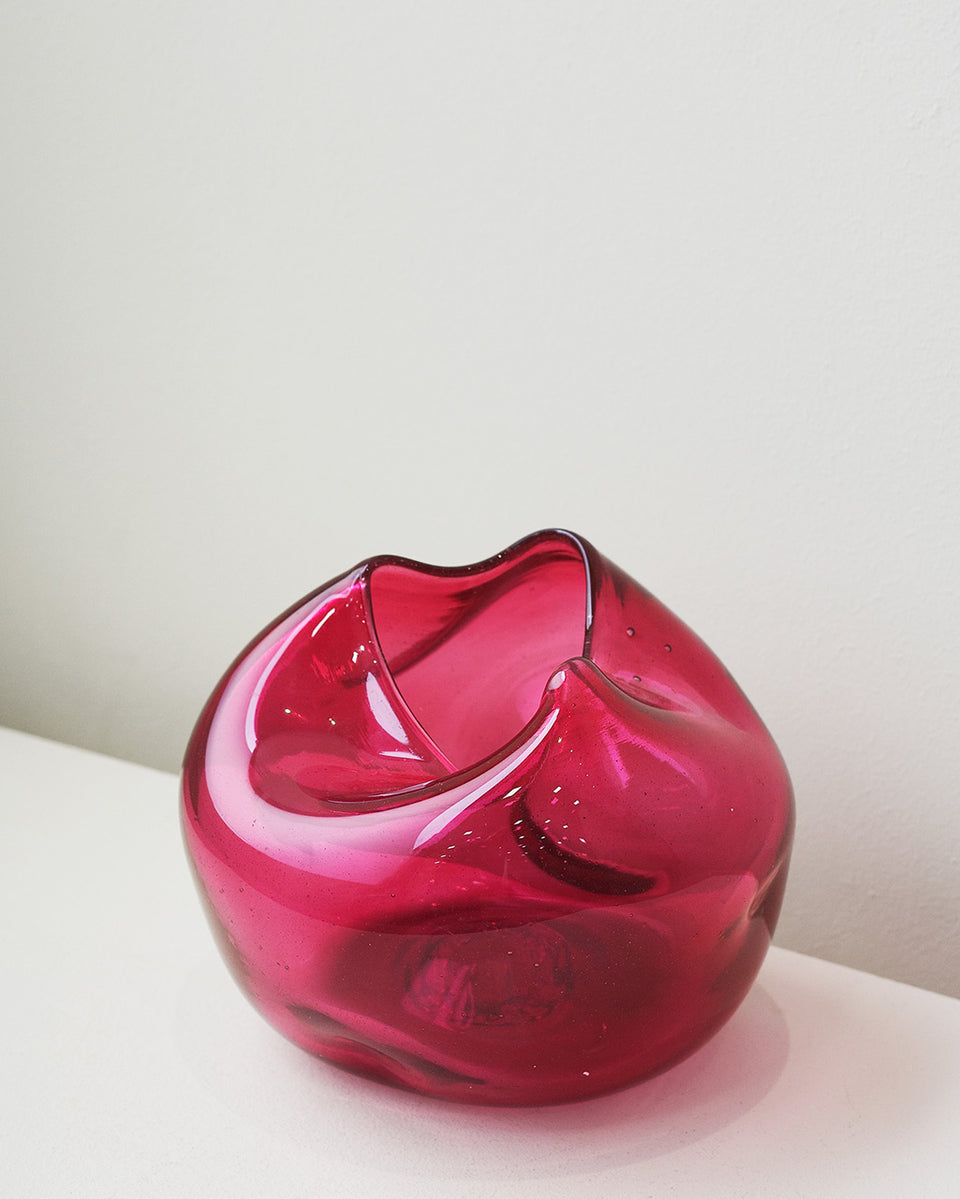 The Bubble to End all Bubbles - Recycled Glass Vase in Magenta
