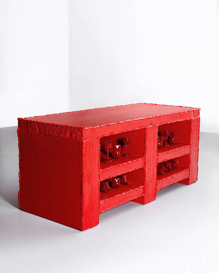 Table d'appoint bleue