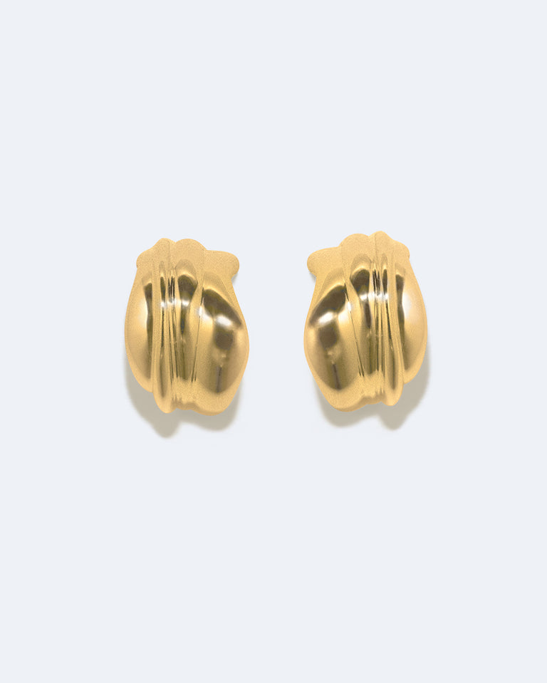 Foreshore - Satin Recycled Gold Vermeil Earrings
