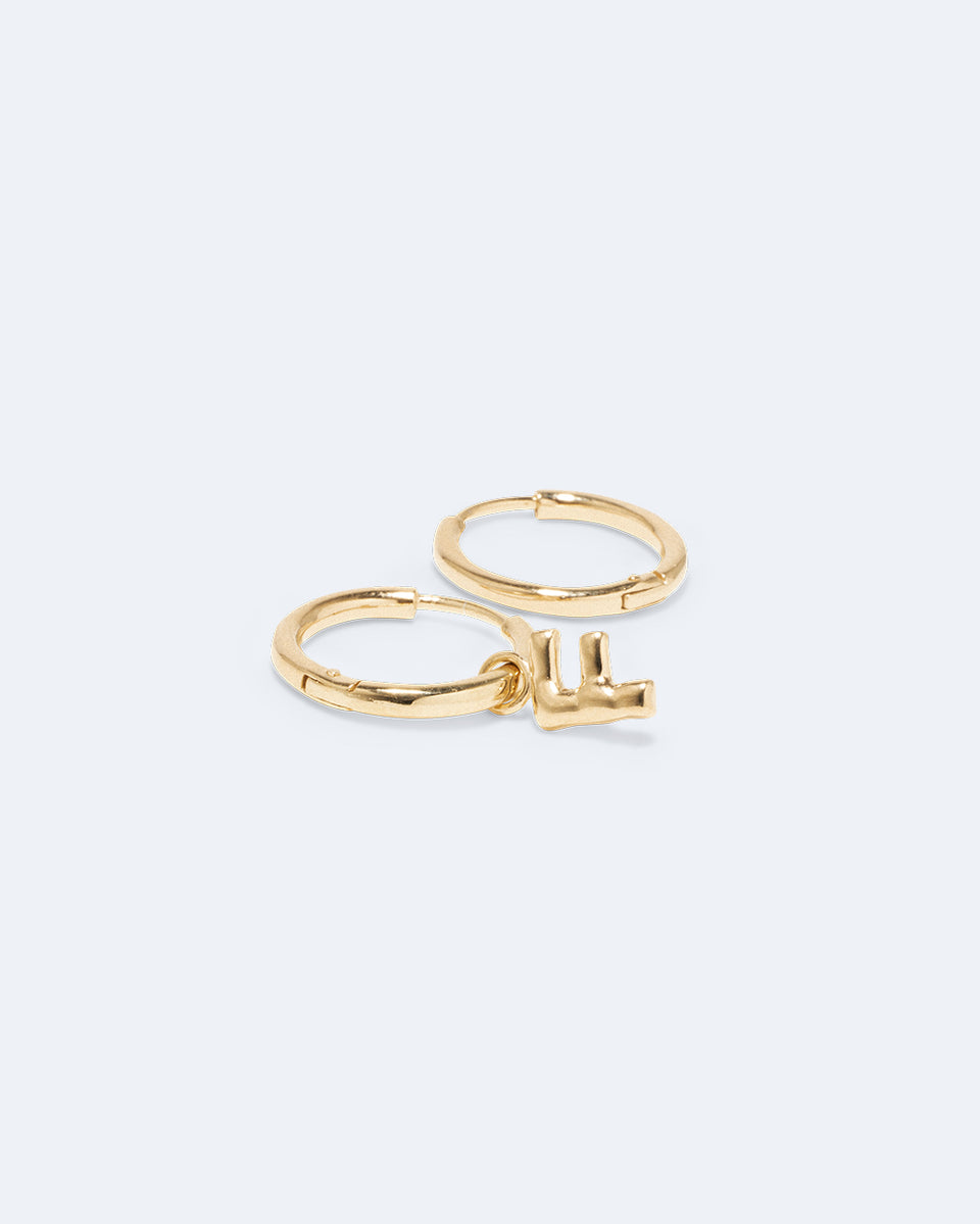Boucles d'oreilles Classicworks™ F en vermeil d'or recyclé