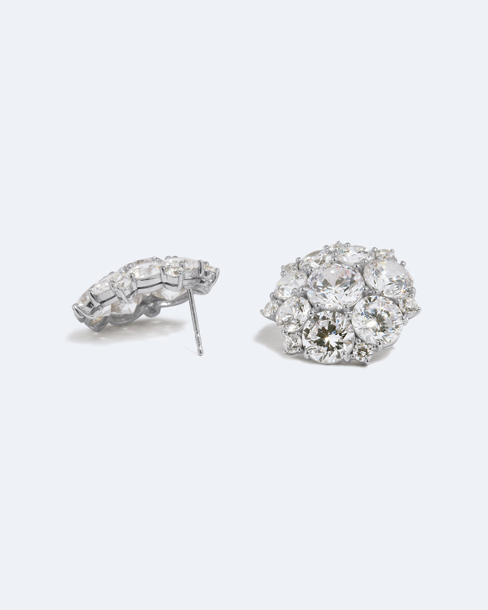 The Many‐Headed Hydra - Zirconia and Recycled Silver Earrings