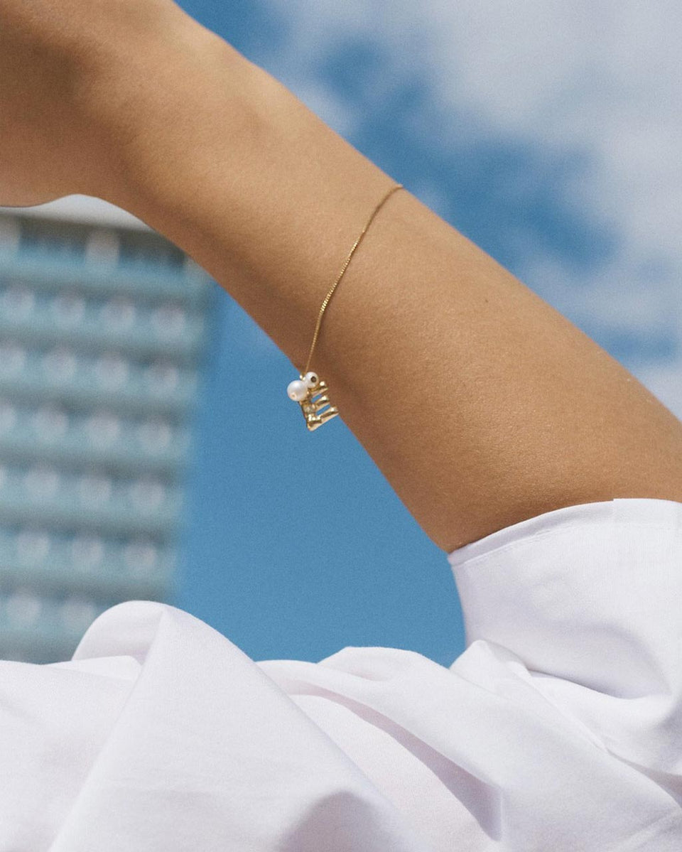 Classicworks™ J - Gold Vermeil and Pearl Bracelet
