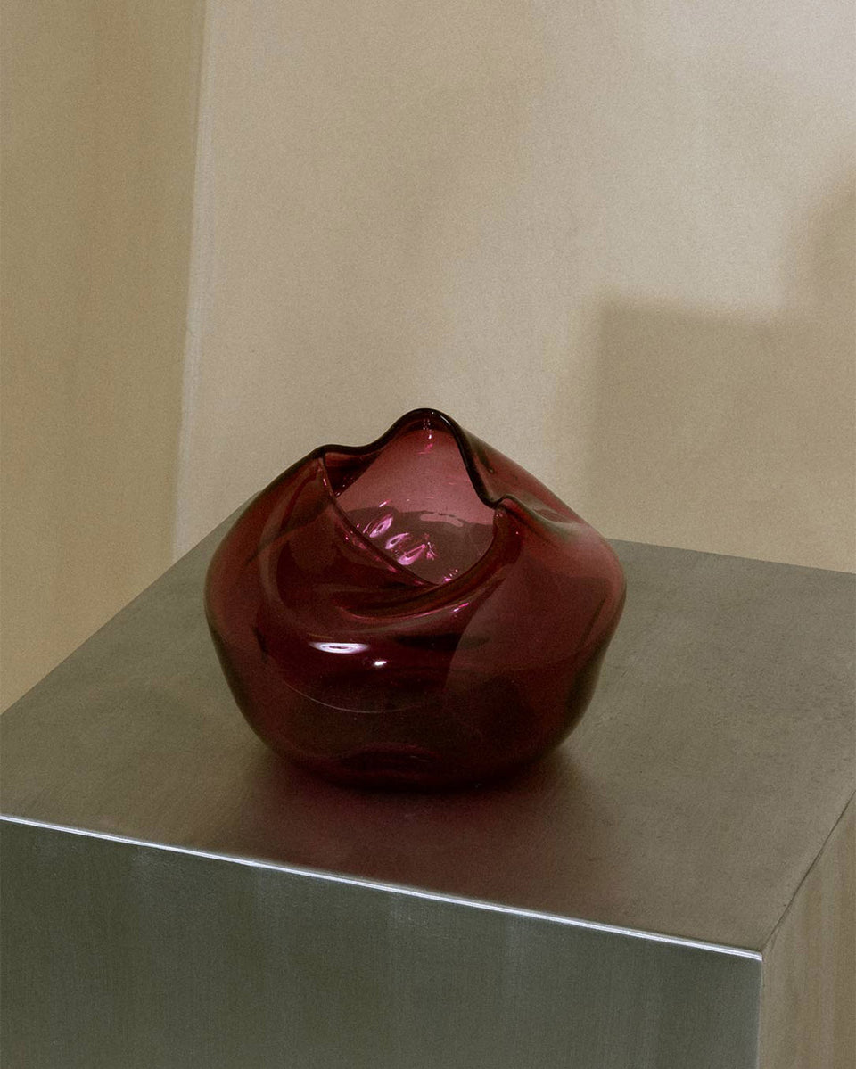 The Bubble to End all Bubbles - Recycled Glass Vase in Magenta