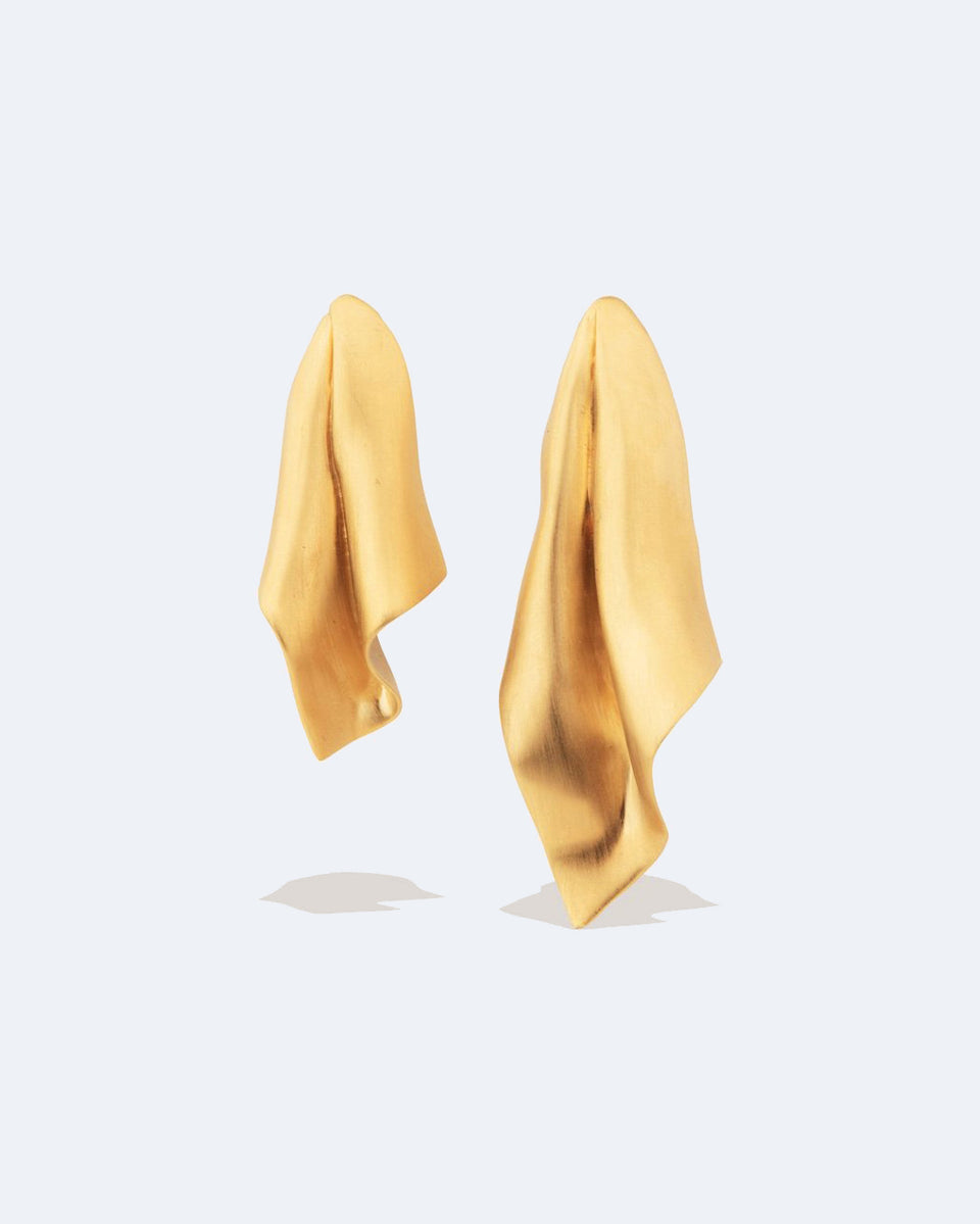 The Dishcloth of the Metropolitan Elite - Gold Vermeil Earrings