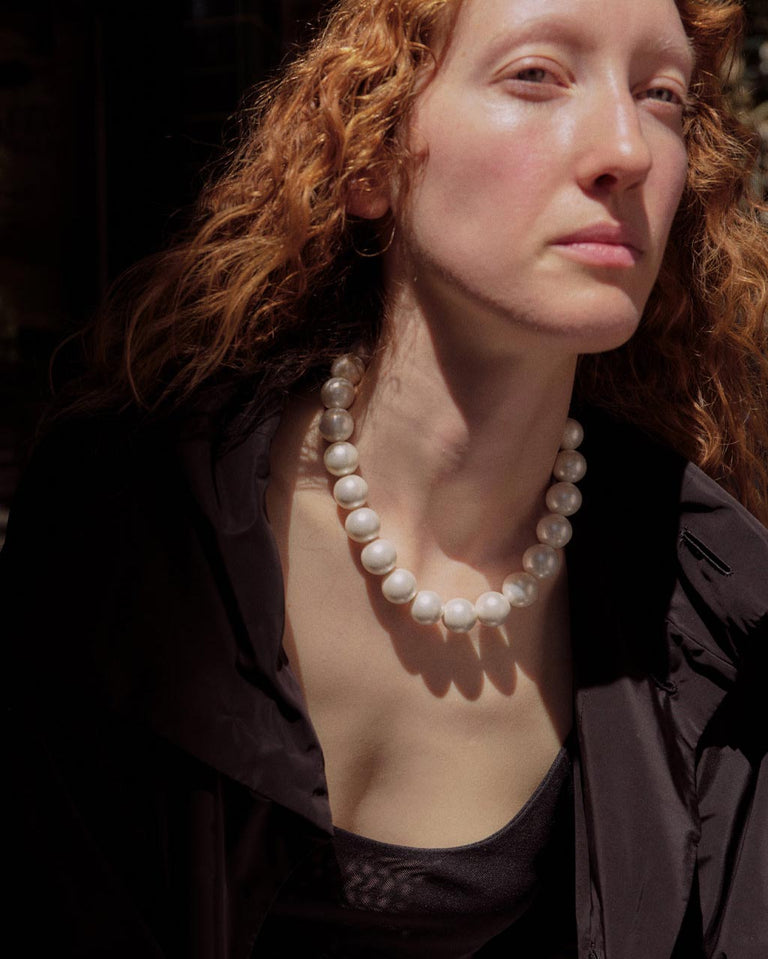 What's the Big Idea? - Pearl and Gold Vermeil Necklace
