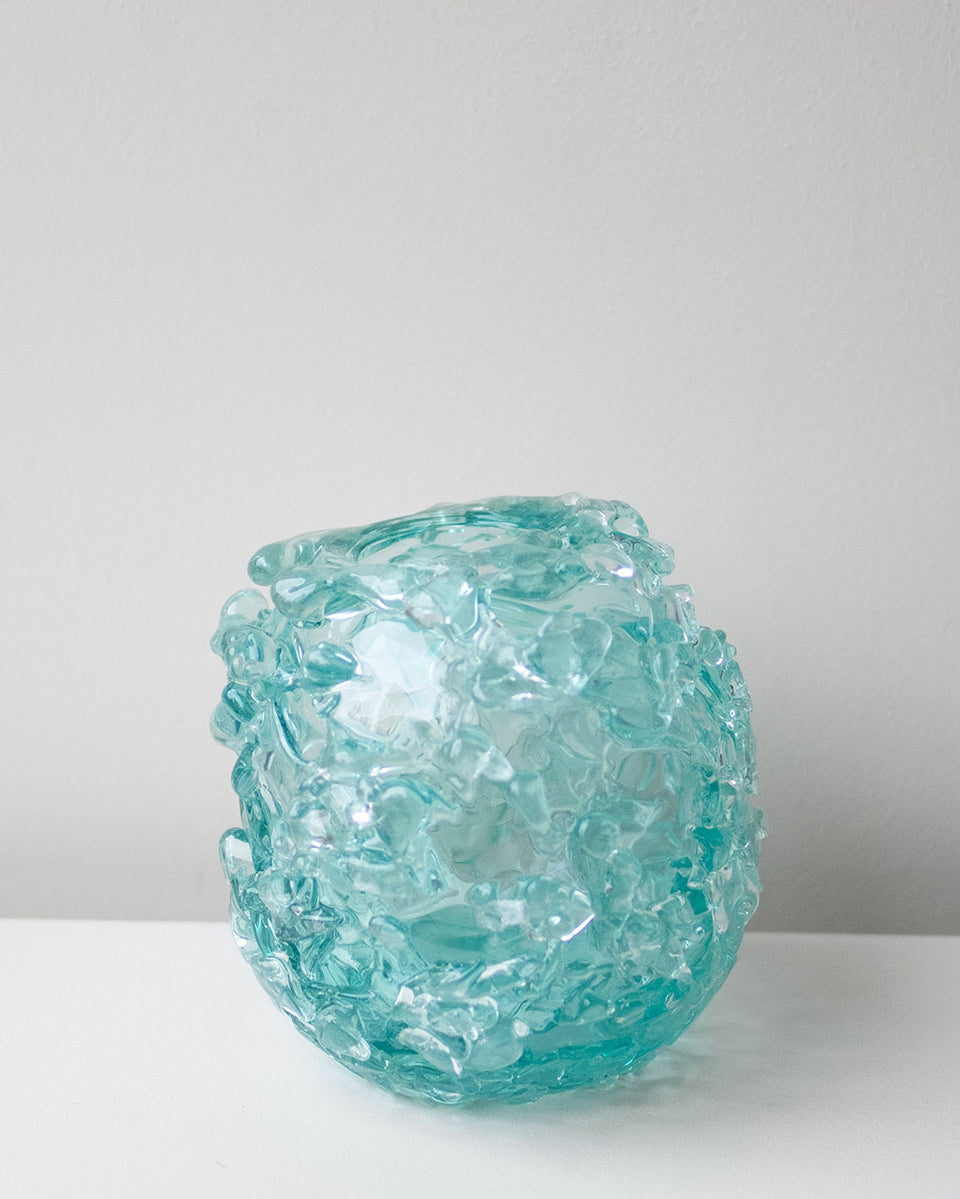 The Light Spreads Slowly - Recycled Glass Medium Vase in Clear