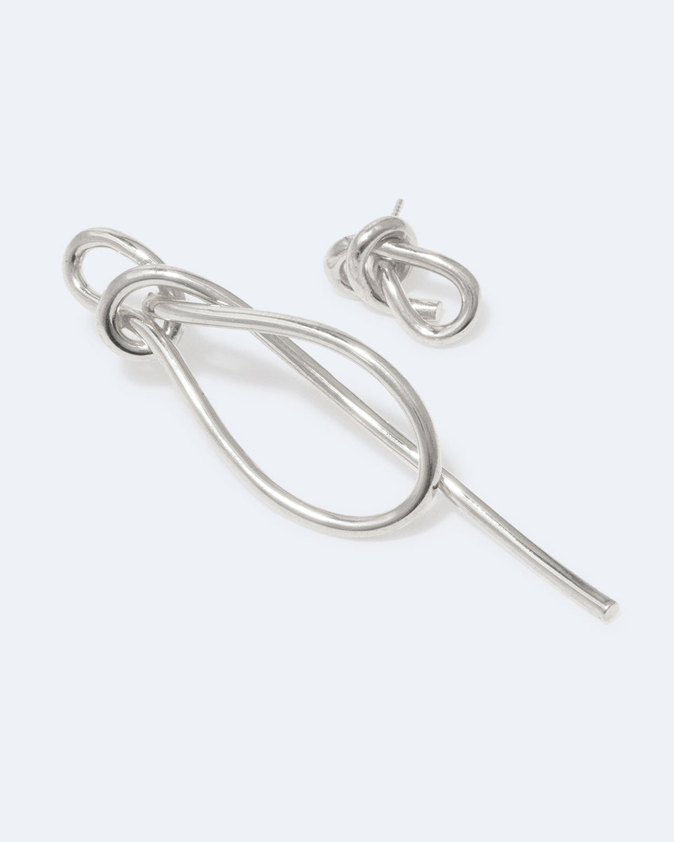 Thread - Recycled Silver Earrings