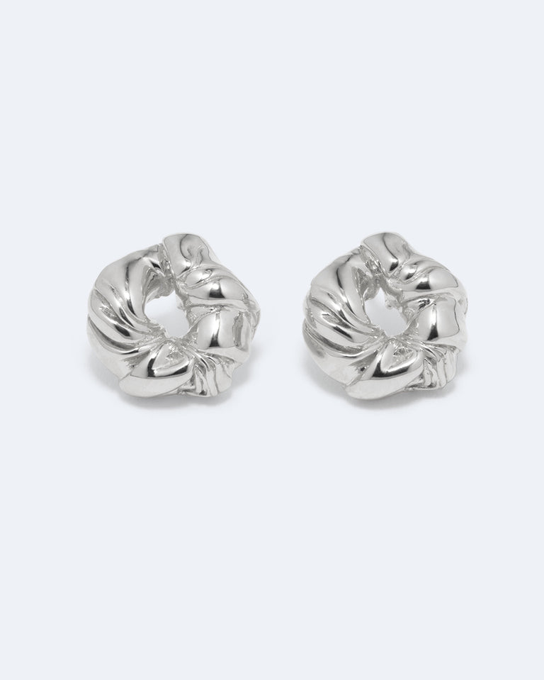 Les choses reprennent leur place quand elles s'effondrent - Boucles d'oreilles en argent recyclé