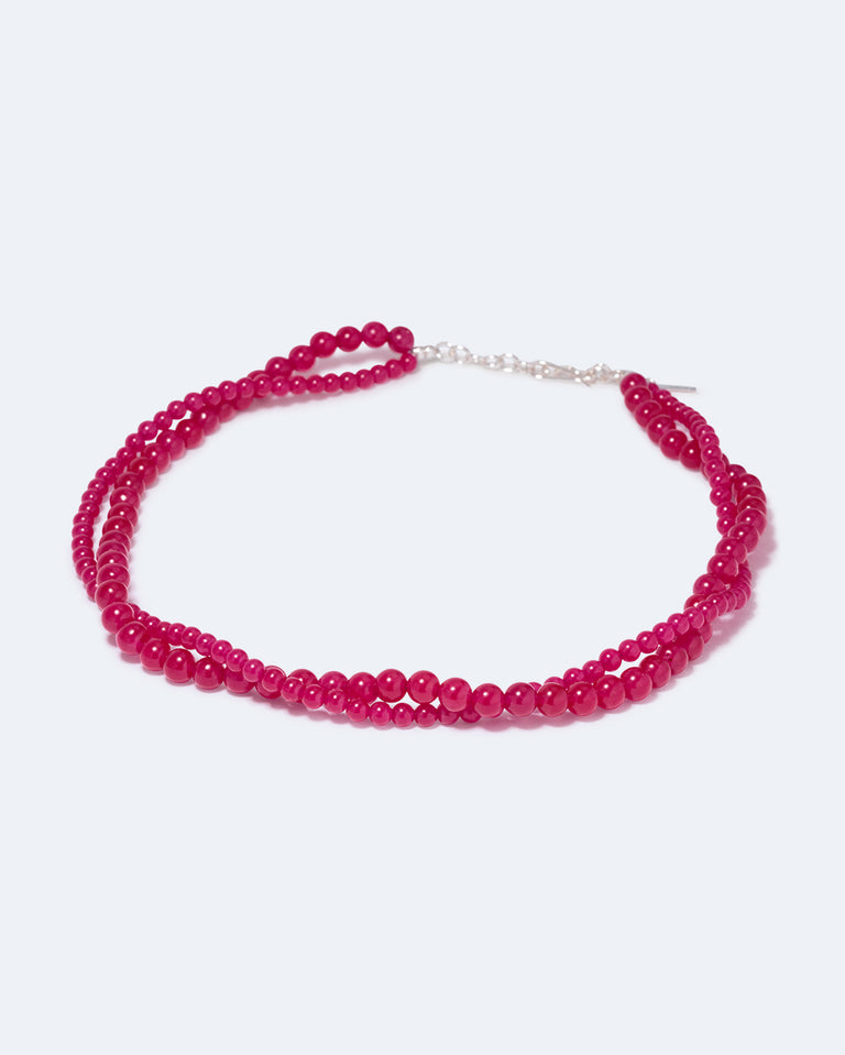 Sequence - Chalcedony Bead and Recycled Silver Necklace
