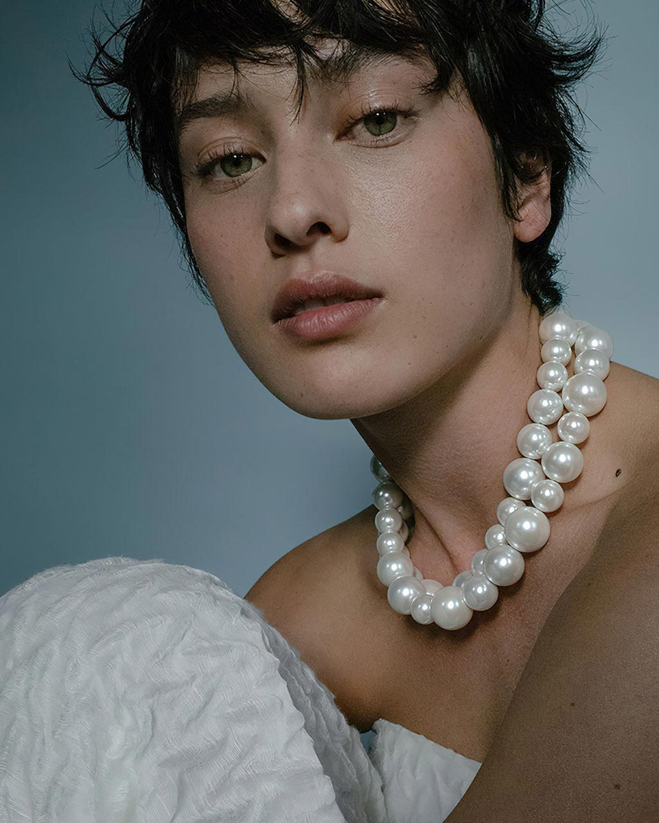 Bells, But No Whistles - Pearl and Gold Vermeil Necklace