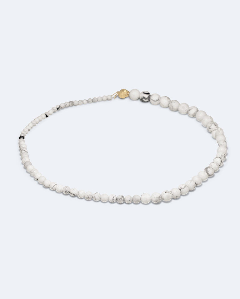 Tidelands - Collier en Howlite Blanche et Vermeil Recyclé
