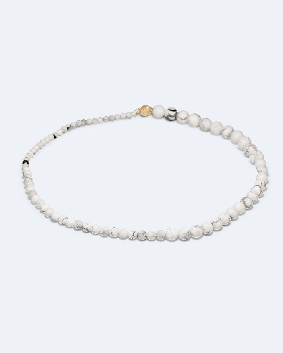 Tidelands - Collier en Howlite Blanche et Vermeil Recyclé