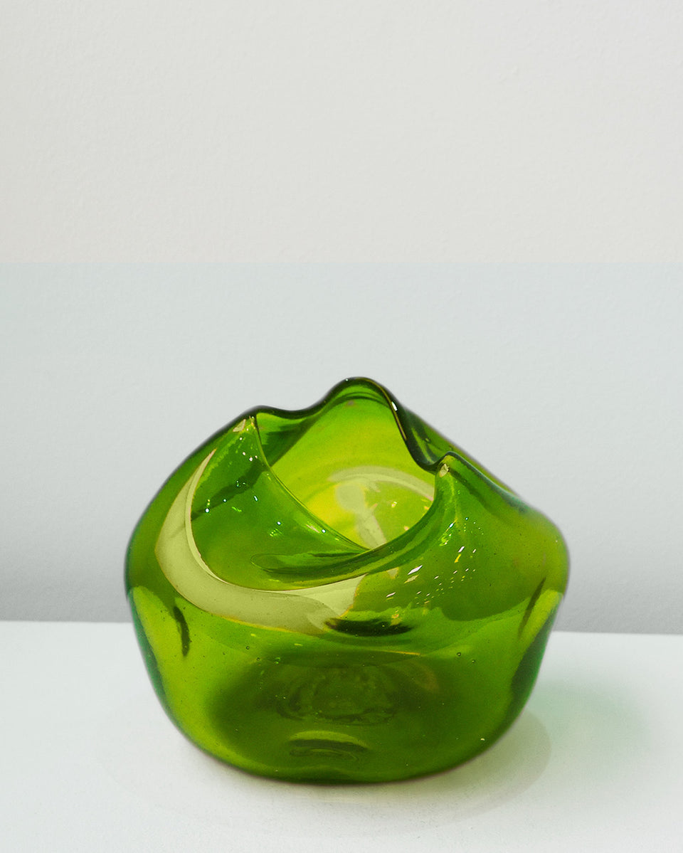 The Bubble to End all Bubbles - Medium Recycled Glass Vase in Leaf Green