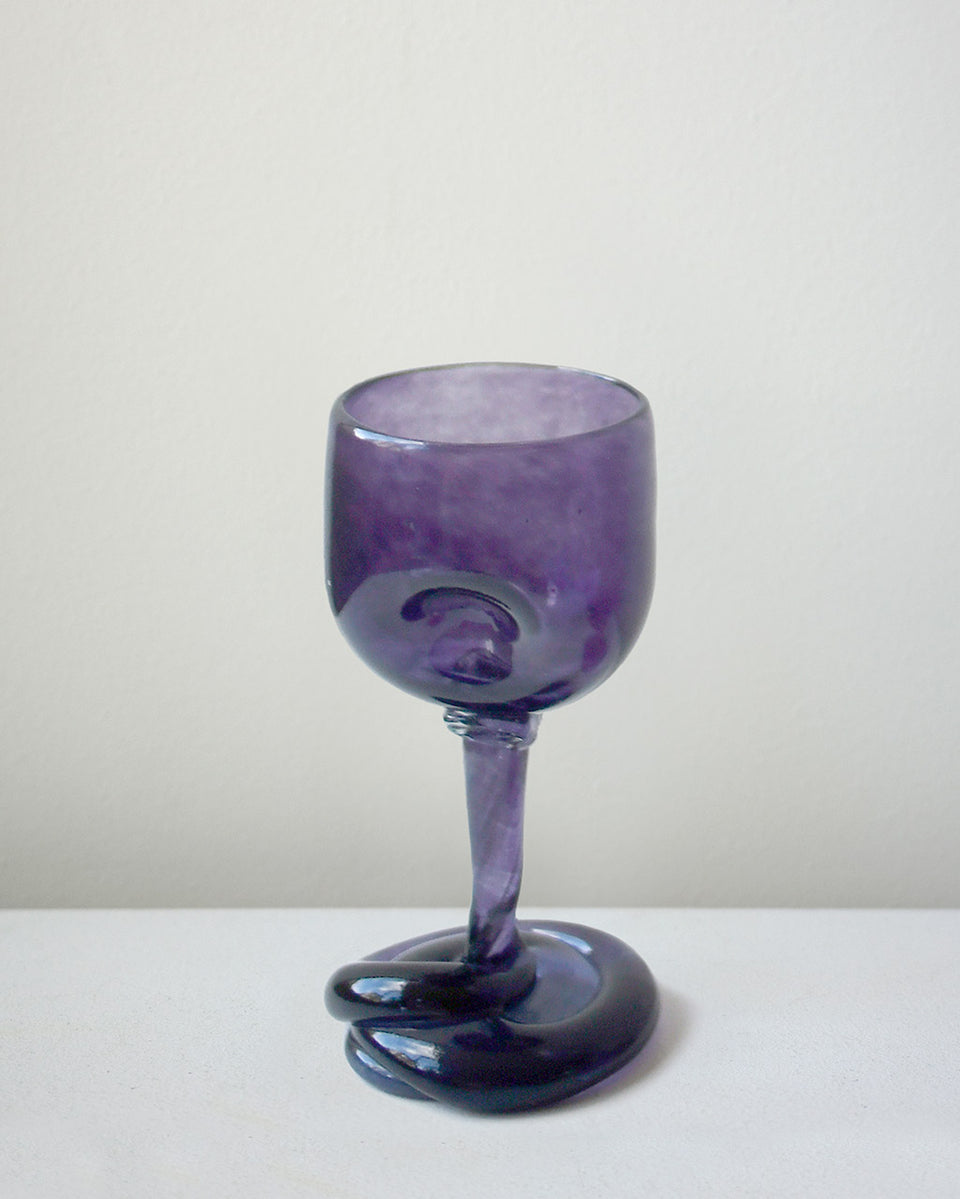 Thaw - Recycled Wine Glass in Purple
