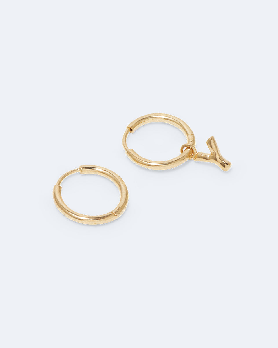 Boucles d'oreilles en vermeil recyclé Classicworks™ Y