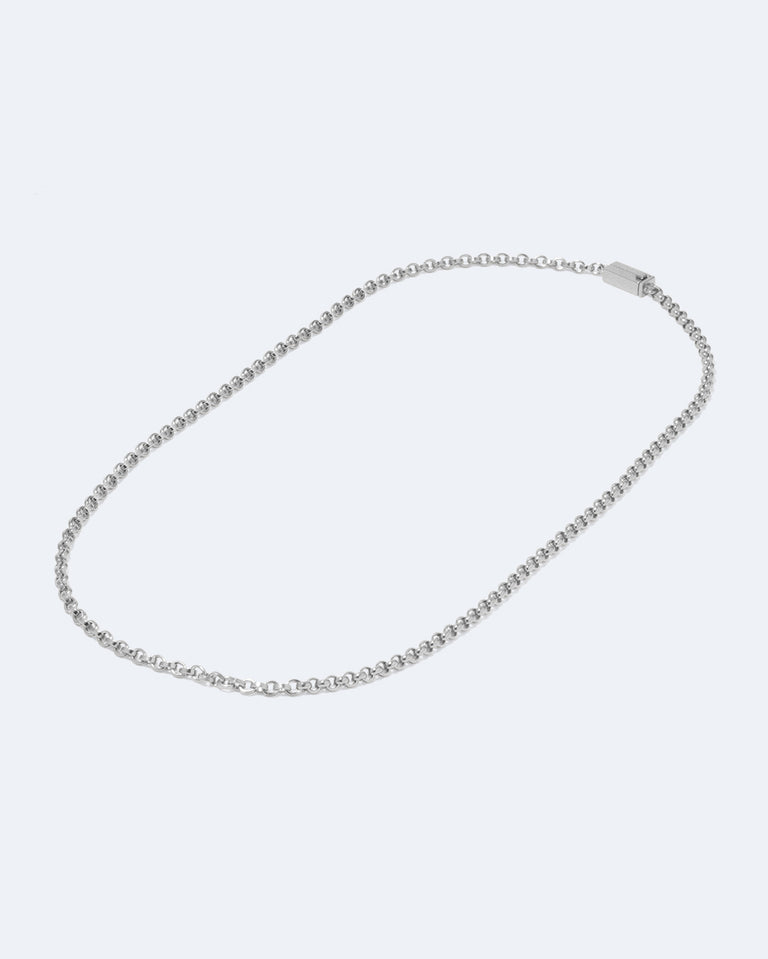 H21 - Collier en argent sterling plaqué platine
