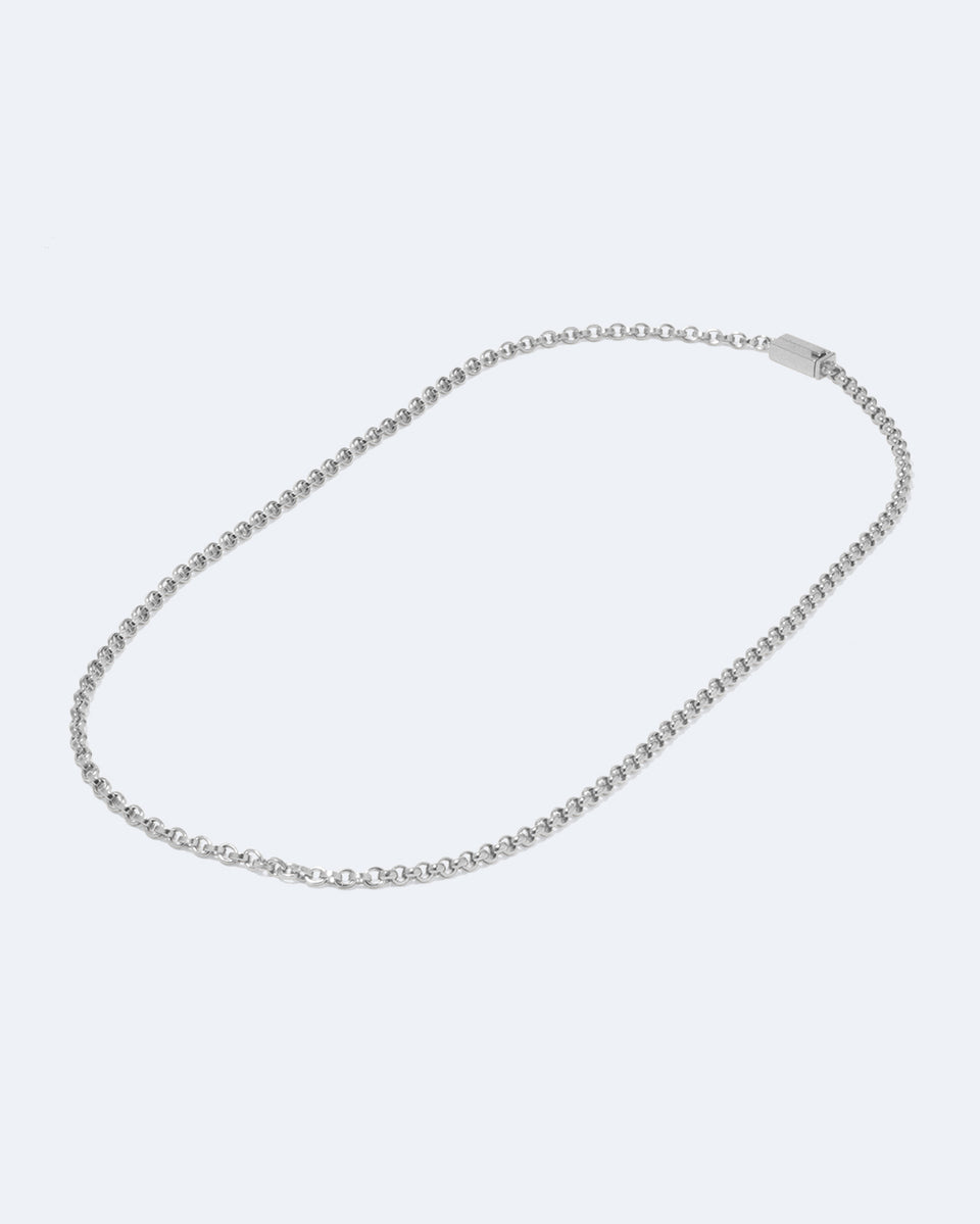 H21 - Collier en argent sterling plaqué platine