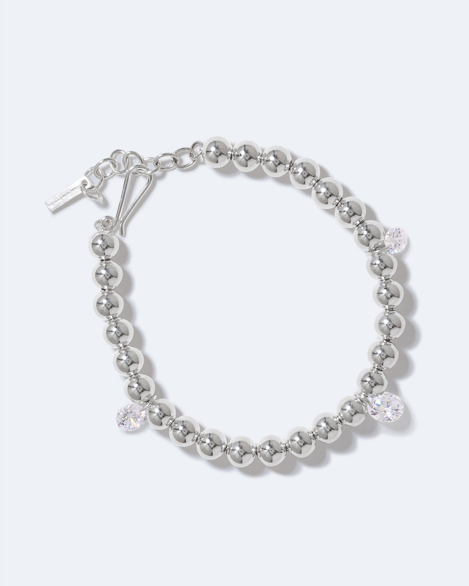 Every Cloud Has A Silver Lining - Zirconia and Sterling Silver Bracelet