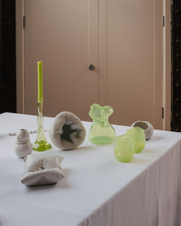 Thaw - Recycled Glass Tumbler in Acid Green