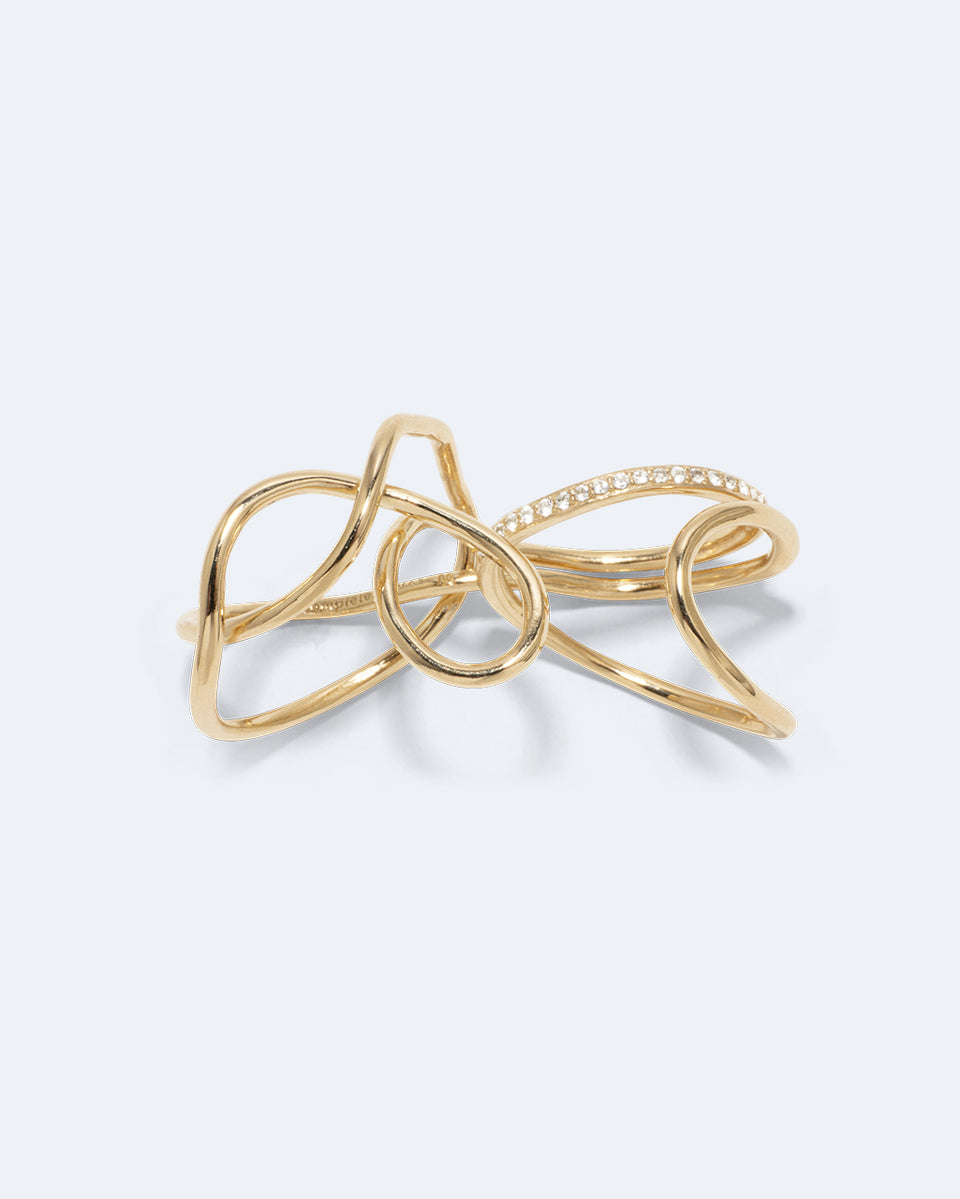 The Freedom to Imagine - White Topaz and Gold Vermeil Ring