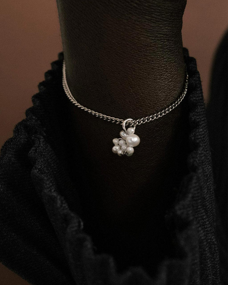 The Beachcomber - Pearl and Recycled Silver Bracelet