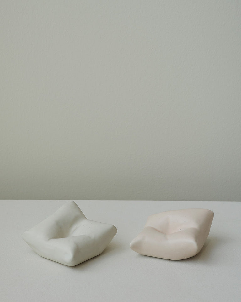 Bumped II - Ceramic Cushion in Matte Peach