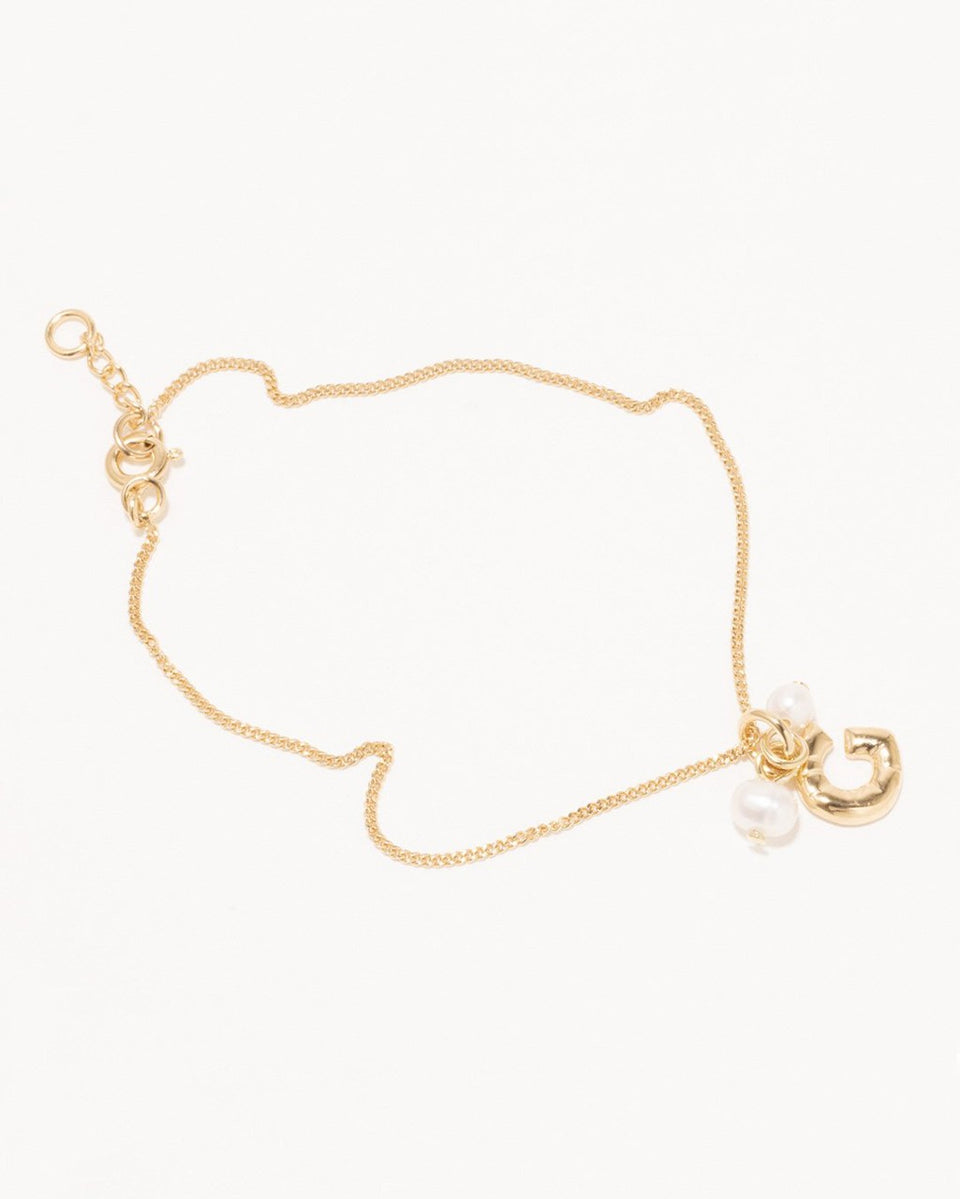 Classicworks™ G - Gold Vermeil and Pearl Bracelet