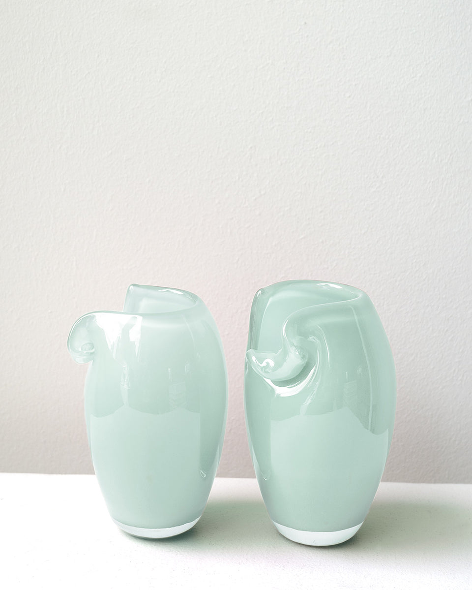 B159 - Mini vase en verre recyclé vert menthe