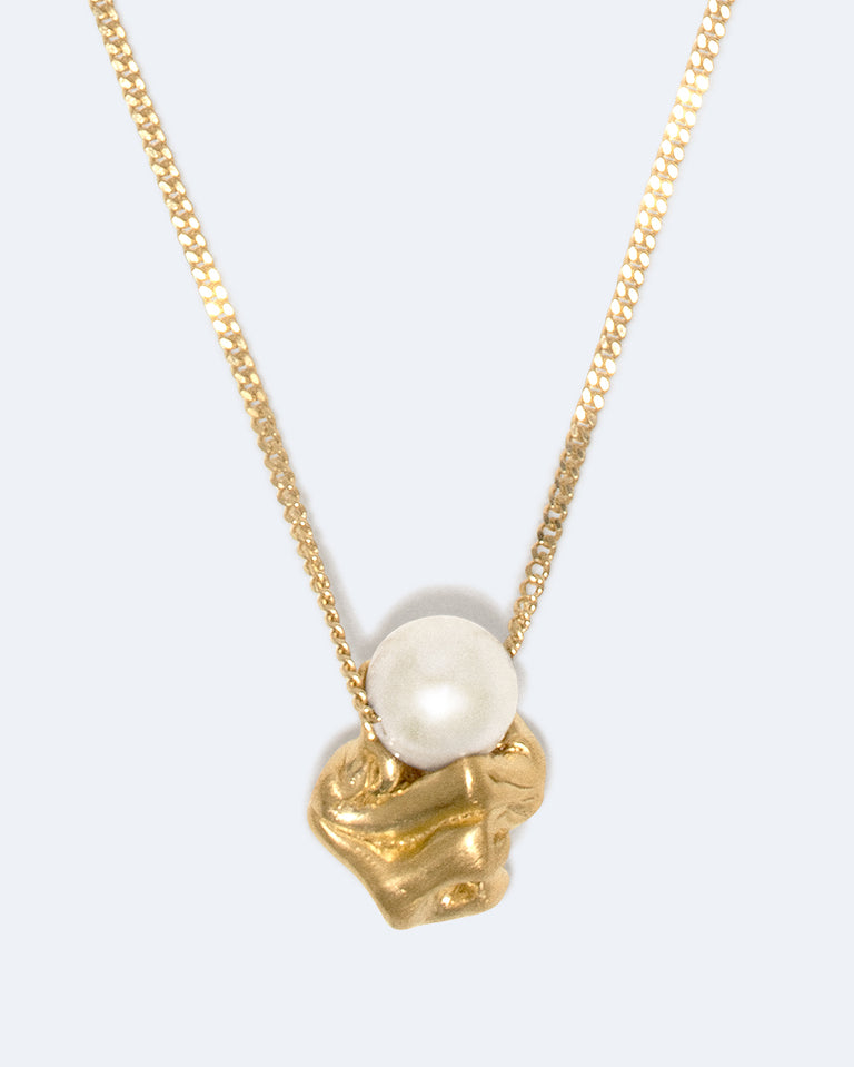 Pendentif "Notsobig" Crumple – Vermeil Perle et Or