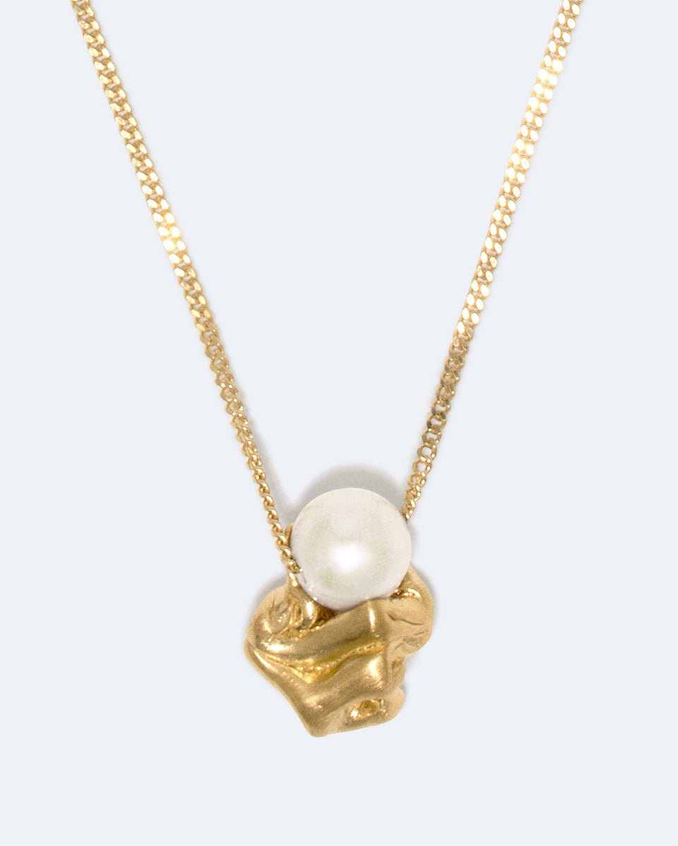 Pendentif "Notsobig" Crumple – Vermeil Perle et Or