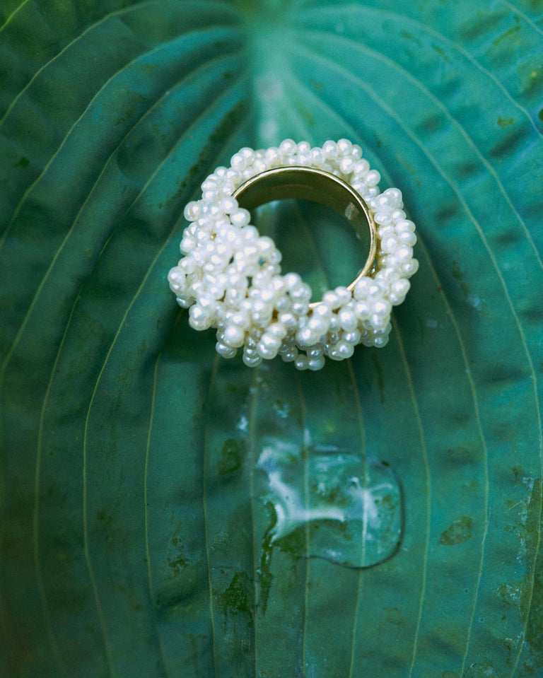 Cove - Pearl and Recycled Gold Vermeil Ring