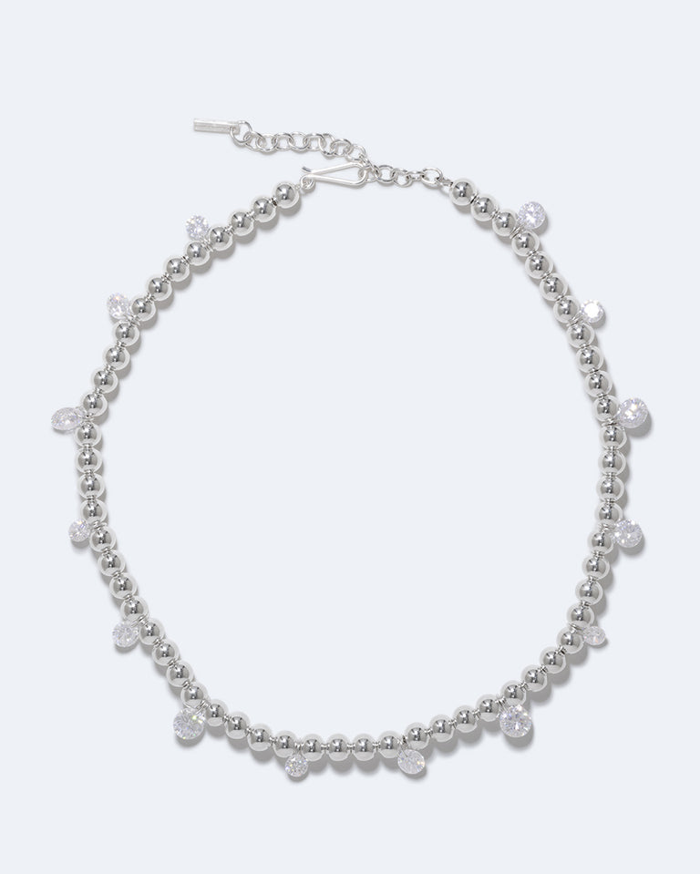 Chaque nuage a son revers — Collier en oxyde de zirconium et argent sterling