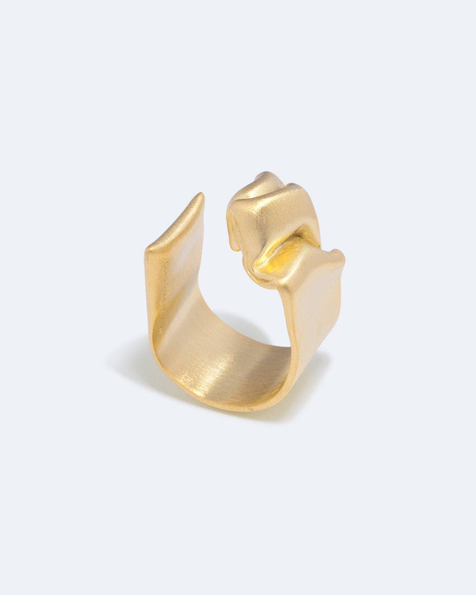 Crumple - Bague en Vermeil Or Recyclé