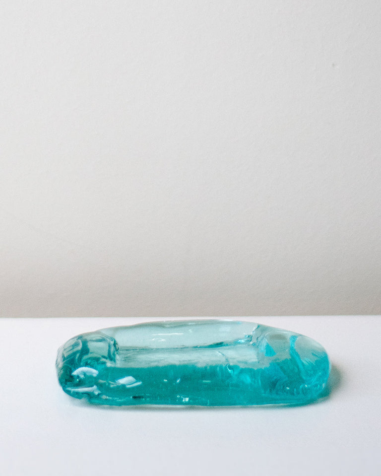 Exhale - Recycled Glass Medium Cushion Ashtray in Clear