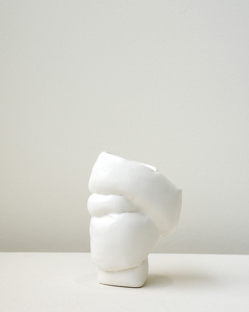 Well Wrapped - Small Vase in Matte White