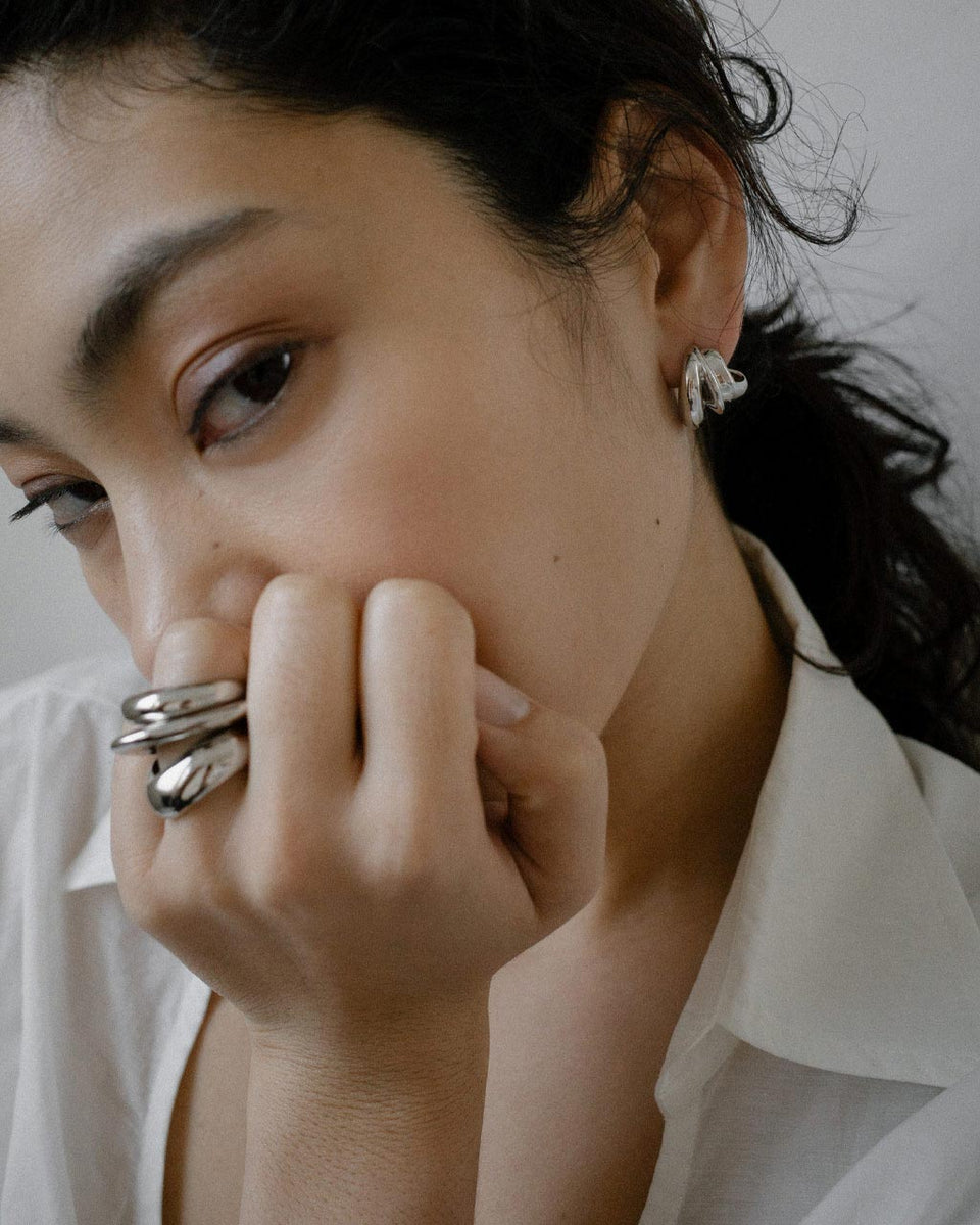 Dollop - Boucles d'oreilles en argent recyclé