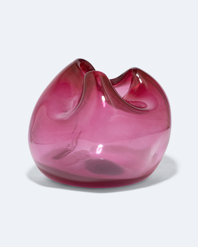 The Bubble to End all Bubbles - Recycled Glass Vase in Magenta