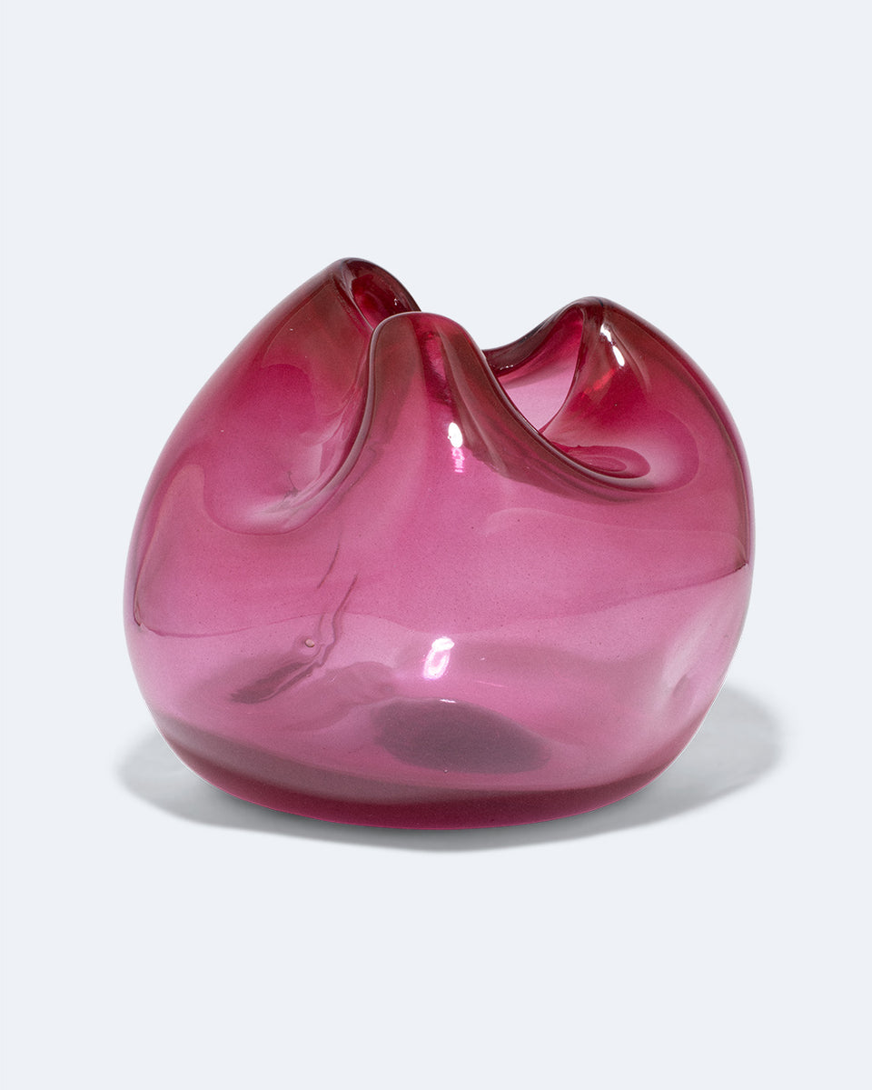 The Bubble to End all Bubbles - Recycled Glass Vase in Magenta