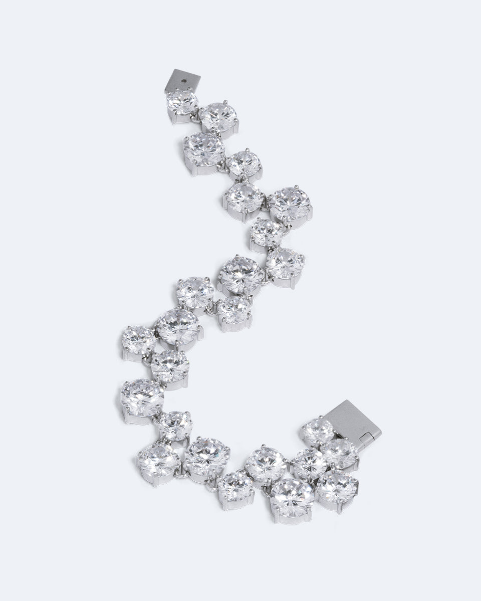 Winter Solstice - Zirconia and Rhodium Plated Bracelet