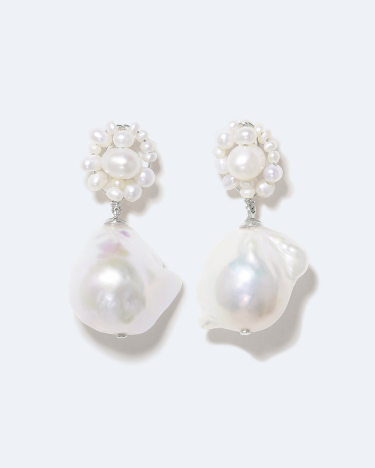 Tra‐la‐la - Pearl and Sterling Silver Earrings
