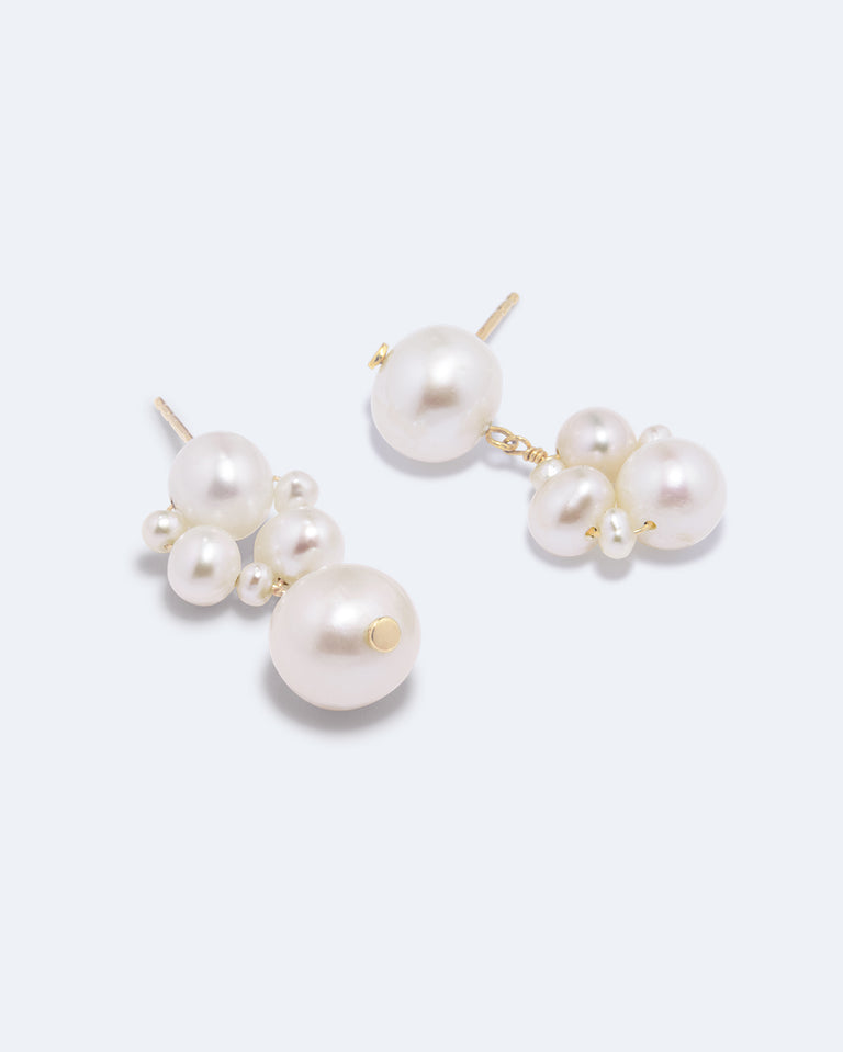 Foibles - Pearl and Recycled Gold Vermeil Earrings