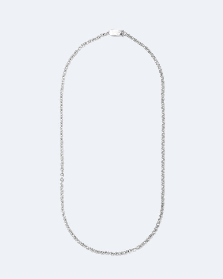 H21 - Collier en argent sterling plaqué platine