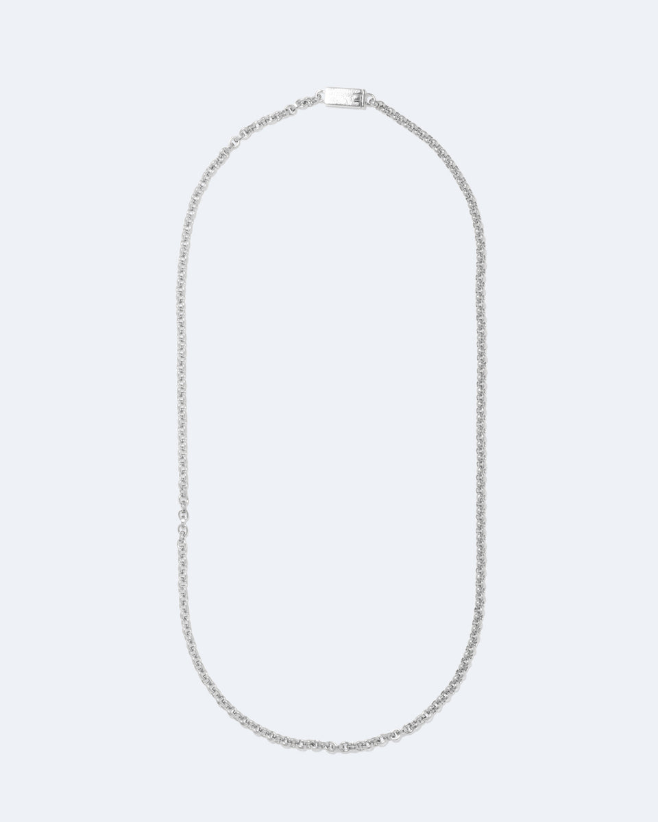 H21 - Collier en argent sterling plaqué platine
