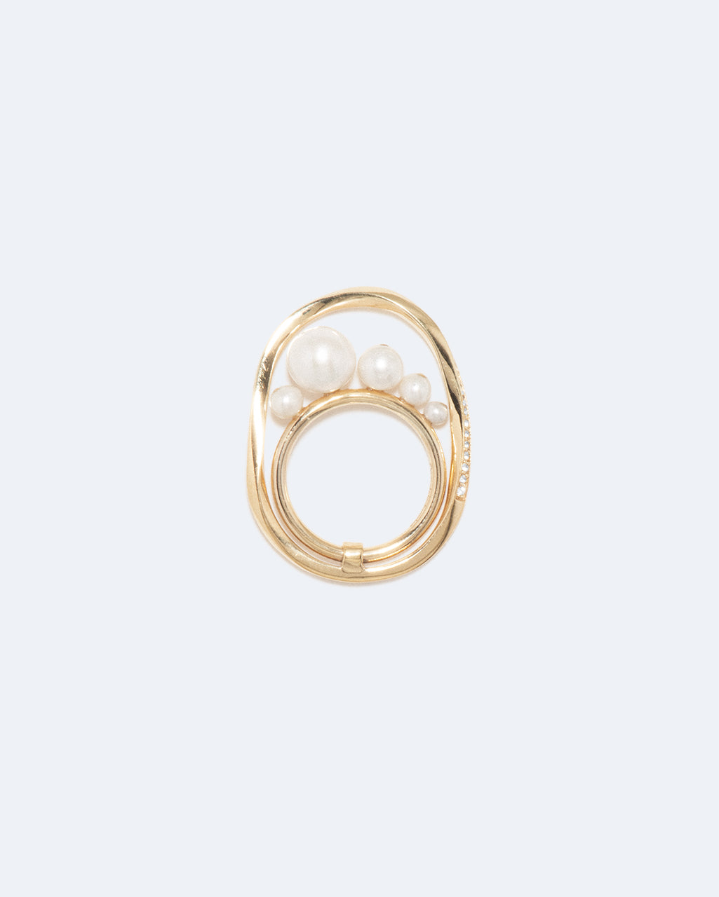 Work Wont Love You Back Pearl Topaz Gold Vermeil Ring
