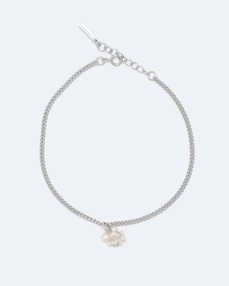 The Beachcomber - Pearl and Recycled Silver Bracelet