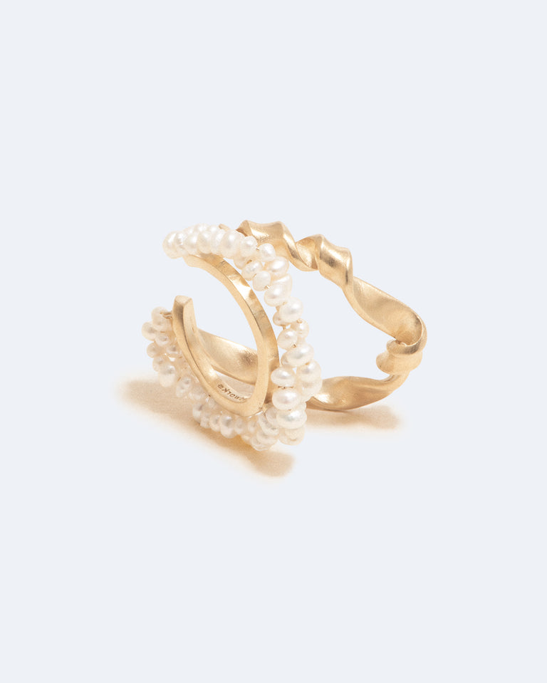 A Negotiation with the Infinite - Freshwater Pearl and Gold Vermeil Ear Cuff