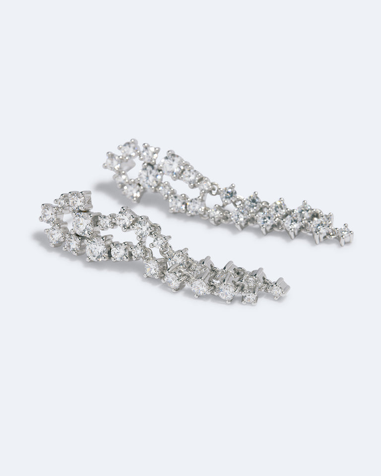 Z85 - Boucles d'oreilles en oxyde de zirconium et argent recyclé