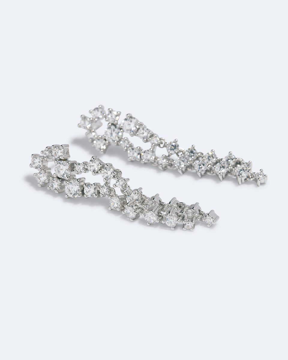 Z85 - Boucles d'oreilles en oxyde de zirconium et argent recyclé