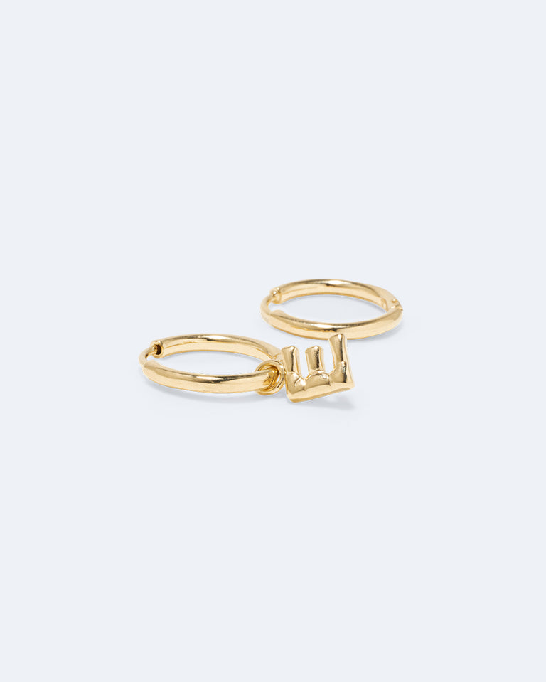 Boucles d'oreilles Classicworks™ E en vermeil d'or recyclé