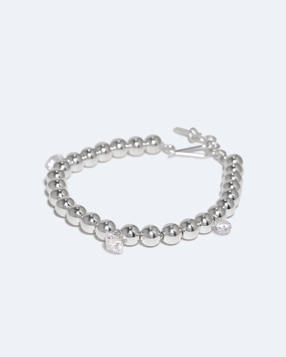 Every Cloud Has A Silver Lining - Zirconia and Sterling Silver Bracelet